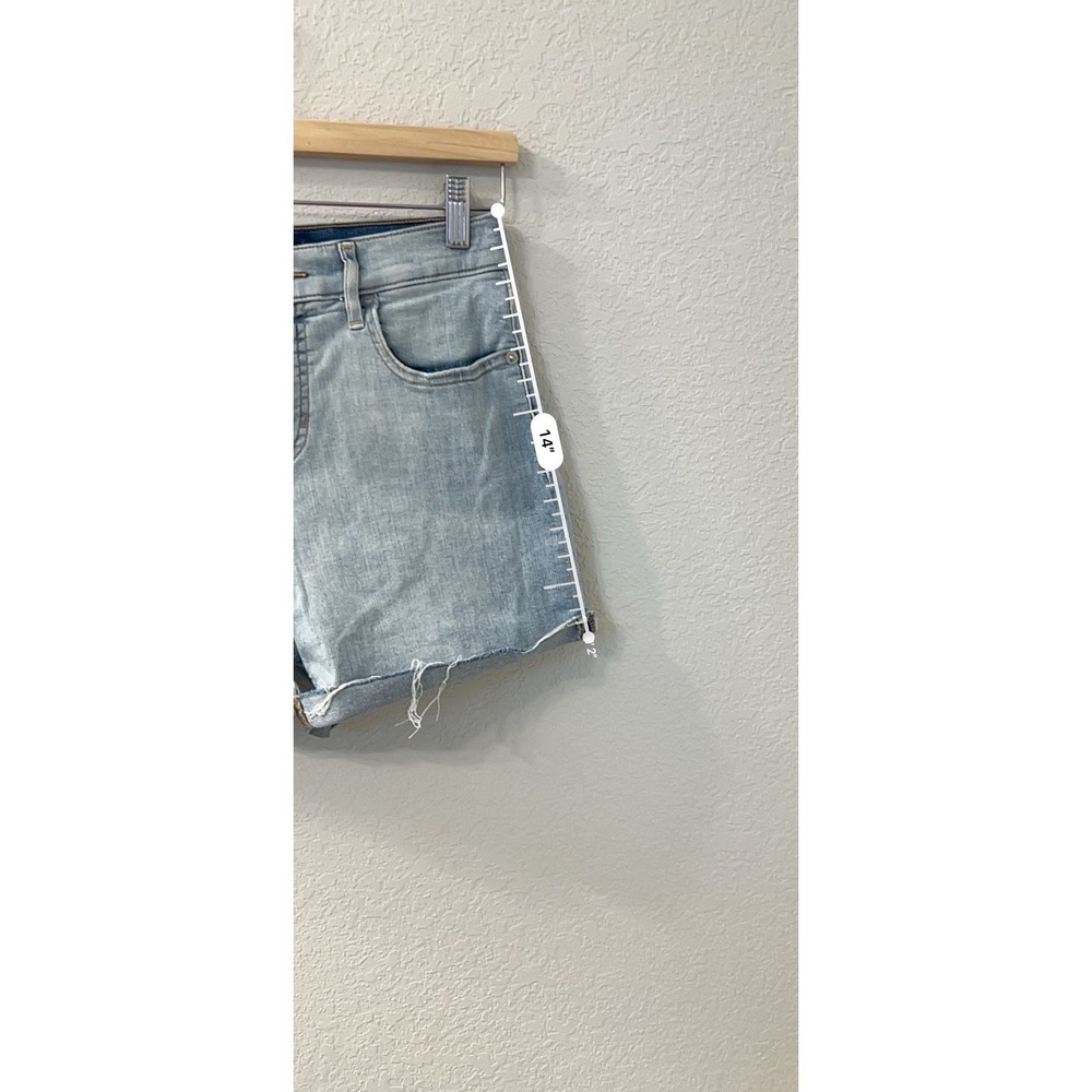Express Midi Stretch Jean Shorts Womens Size 4R‎ Blue Denim Mid Rise - Picture 3 of 6